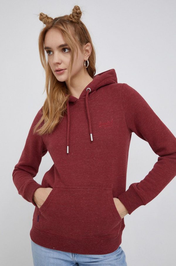 SS22-BLD0B1_83X_F1.jpg Superdry Bluză femei, culoarea bordo, melanj