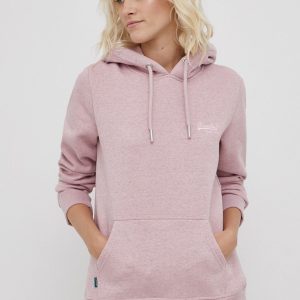 Superdry Bluză femei, culoarea roz, melanj