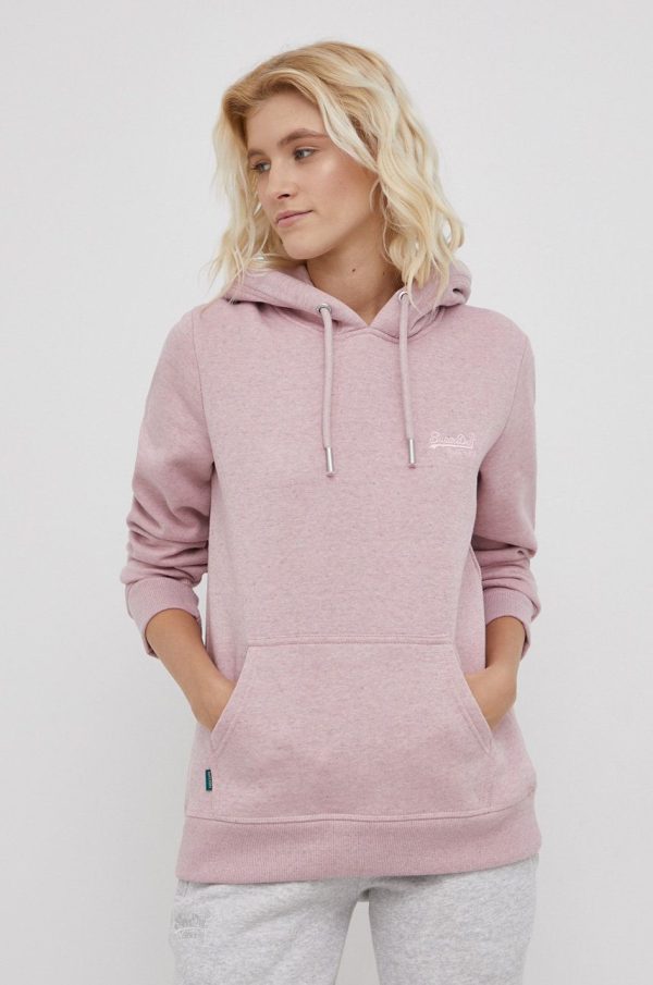 Superdry Bluză femei, culoarea roz, melanj