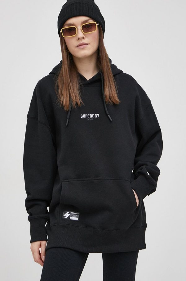 SS22-BLD0BF_99X_F1.jpg Superdry Bluză femei, culoarea negru, cu imprimeu