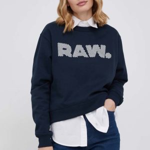 G-Star Raw Bluză femei, culoarea albastru marin, cu imprimeu