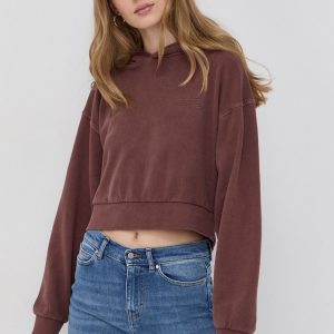 SS22-BLD0C5_88X_F1.jpg Young Poets Society Hanorac de bumbac Jola femei, culoarea maro, material neted