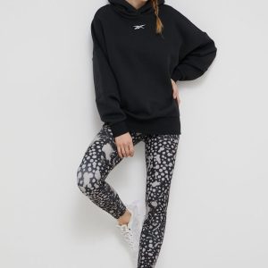 Reebok bluza H51828 femei, culoarea negru, neted