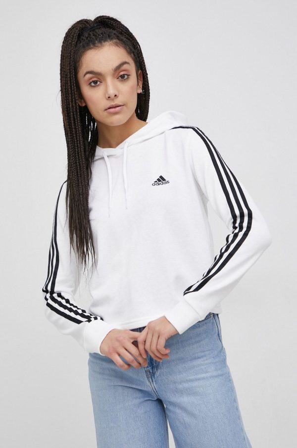 SS22-BLD0F7_00X_F1.jpg Adidas Bluză GM5574 femei, culoarea alb, material neted