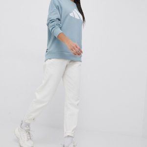 adidas Performance hanorac de bumbac HE1649 femei, , cu imprimeu