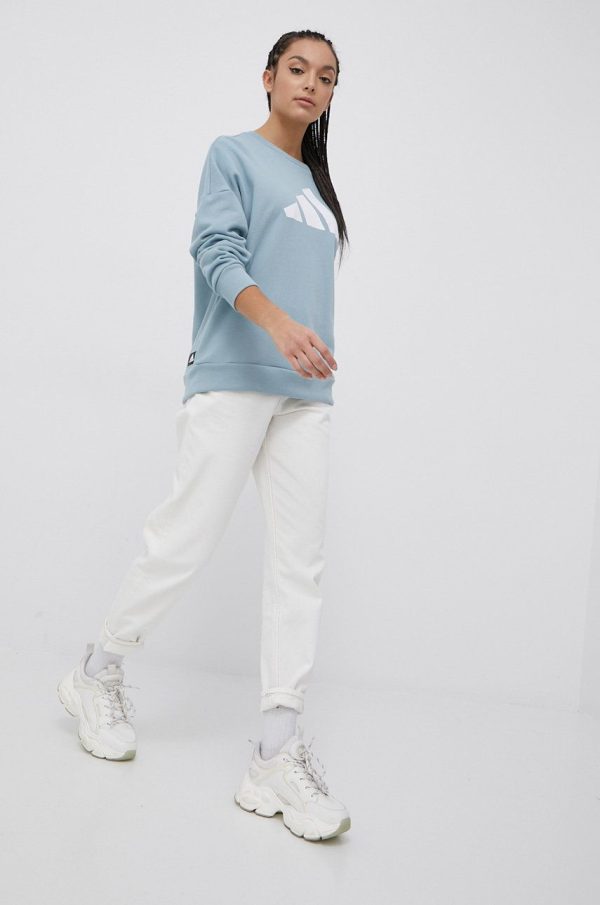 adidas Performance hanorac de bumbac HE1649 femei, , cu imprimeu