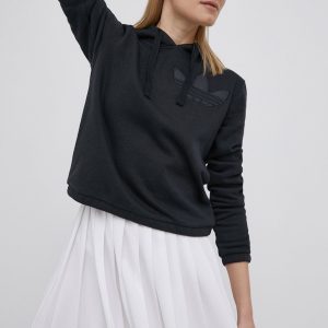 adidas Originals bluza Trefoil Moments HE4732 femei, culoarea negru, cu imprimeu