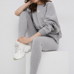 adidas Originals bluza Adicolor HF7478 femei, culoarea gri, melanj