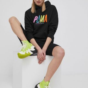 Puma bluza 533564 femei, culoarea negru, cu imprimeu
