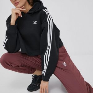 SS22-BLD0K7_99X_F1.jpg adidas Originals bluza Adicolor HC2016 femei, culoarea negru, cu imprimeu