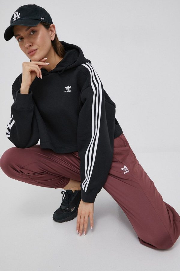 SS22-BLD0K7_99X_F1.jpg adidas Originals bluza Adicolor HC2016 femei, culoarea negru, cu imprimeu