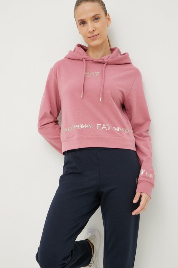 SS22-BLD0LH_38X_F1.jpg EA7 Emporio Armani bluza femei, culoarea roz, cu imprimeu