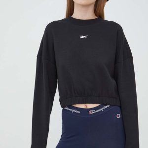 SS22-BLD0LN_99X_F1.jpg Reebok bluza H51452 femei, culoarea negru, neted