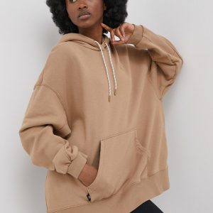 Puma hanorac de bumbac 53342163 femei, culoarea maro, neted
