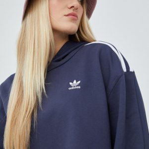adidas Originals bluza Adicolor femei, culoarea albastru marin, cu imprimeu
