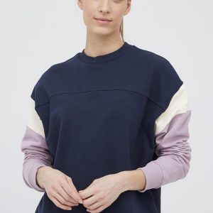 SS22-BLD0P4_59X_F1.jpg Jack Wolfskin hanorac de bumbac femei, culoarea albastru marin, neted