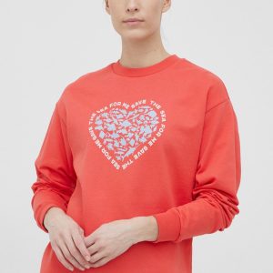 Jack Wolfskin bluza femei, culoarea roz, cu imprimeu