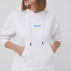SS22-BLD0PE_00X_F1.jpg Save The Duck bluza femei, culoarea alb, neted