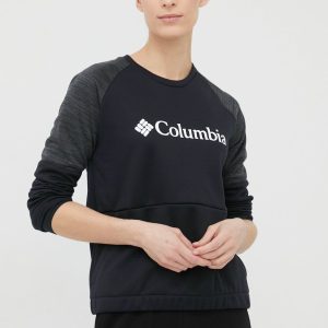 Columbia hanorac Windgates Crew femei, culoarea negru, cu imprimeu