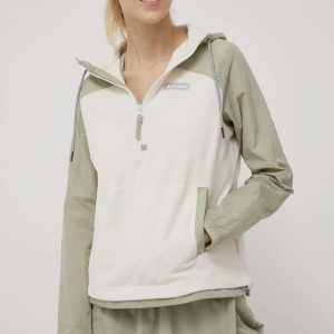 Columbia hanorac Ali Peak femei, culoarea verde, modelator