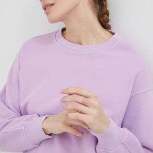 SS22-BLD0SE_45X_F1.jpg Deha hanorac de bumbac femei, culoarea violet, neted