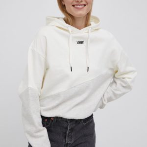 Vans bluza femei, culoarea bej, neted