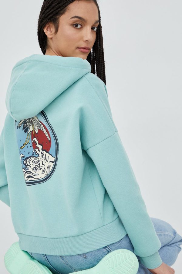 SS22-BLD0Z7_60X_F1.jpg Superdry bluza femei, culoarea turcoaz, cu imprimeu