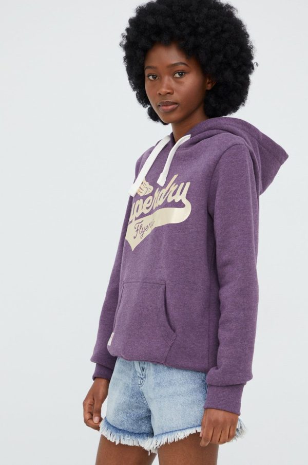 SS22-BLD0Z8_45X_F1.jpg Superdry bluza femei, culoarea violet, melanj