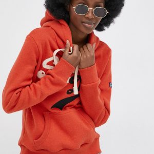 SS22-BLD0ZD_22X_F1.jpg Superdry bluza femei, culoarea portocaliu, cu imprimeu