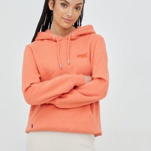 SS22-BLD10L_22X_F1.jpg Superdry bluza femei, culoarea portocaliu, cu imprimeu