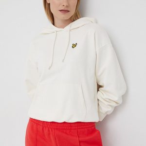 SS22-BLD12T_01X_F1.jpg Lyle & Scott hanorac de bumbac femei, culoarea bej, neted