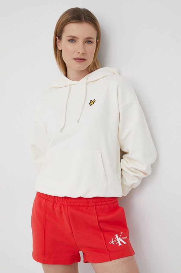 SS22-BLD12T_01X_F1.jpg Lyle & Scott hanorac de bumbac femei, culoarea bej, neted