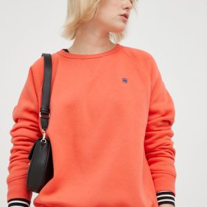 SS22-BLD13T_32X_F1.jpg G-Star Raw bluza femei, culoarea portocaliu, neted
