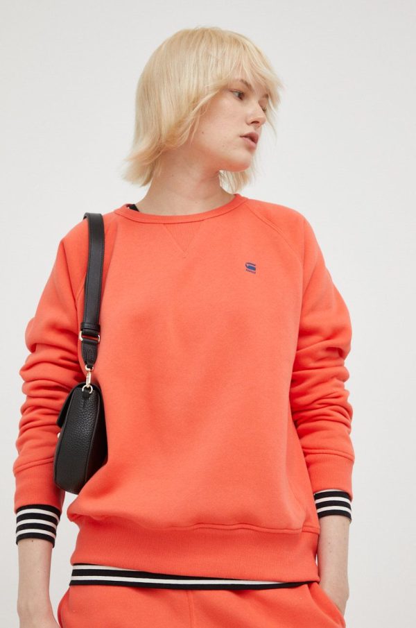 SS22-BLD13T_32X_F1.jpg G-Star Raw bluza femei, culoarea portocaliu, neted