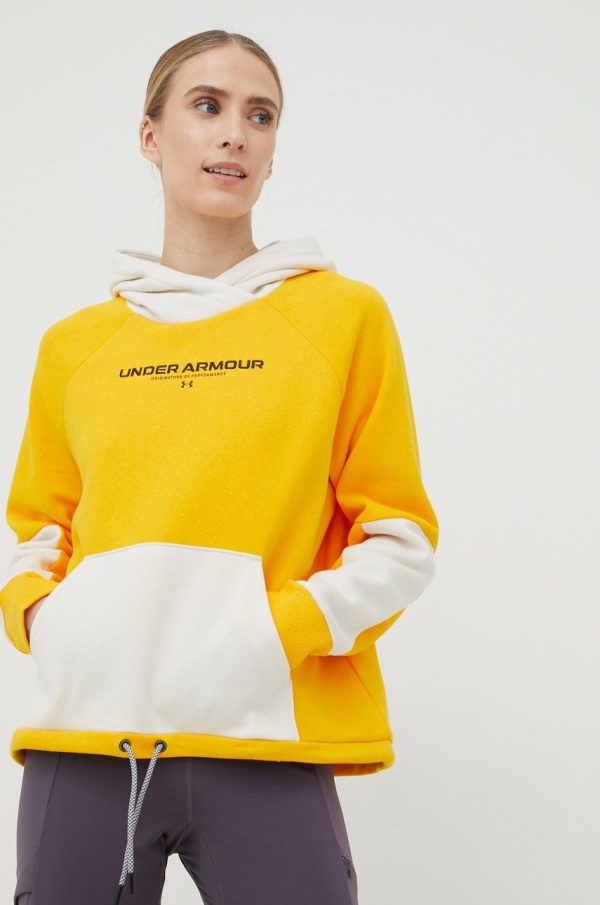 SS22-BLD15U_11X_F1.jpg Under Armour bluza 1369851 femei, culoarea galben, cu imprimeu