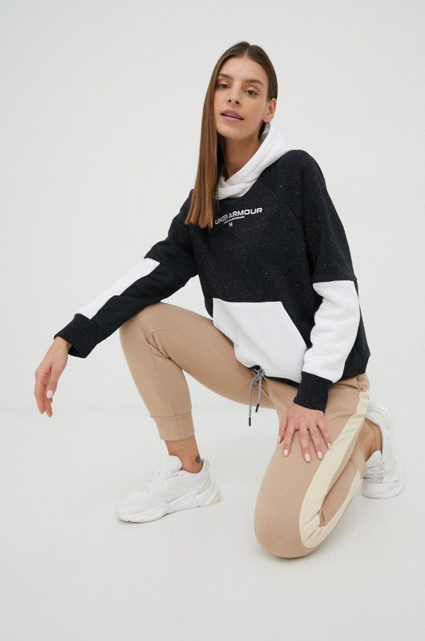 Under Armour bluza 1369851 femei, culoarea negru, cu imprimeu