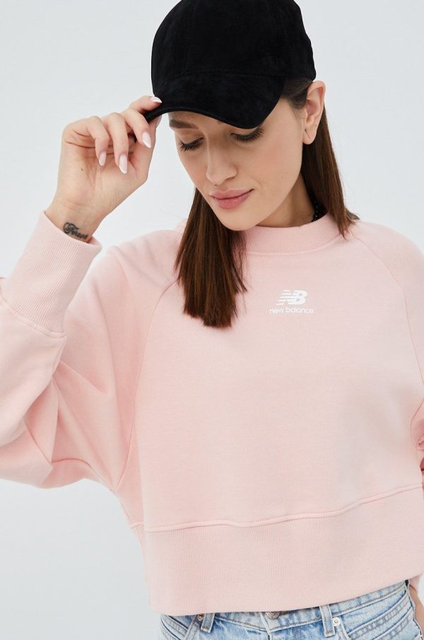 SS22-BLD170_30X_F1.jpg New Balance hanorac de bumbac WT21554PIE femei, culoarea roz, neted