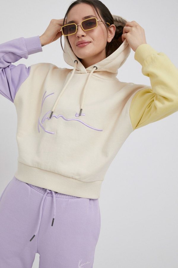 SS22-BLD199_01X_F1.jpg Karl Kani bluza femei, culoarea bej, cu imprimeu