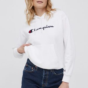Champion bluza 114919 femei, culoarea alb, cu imprimeu