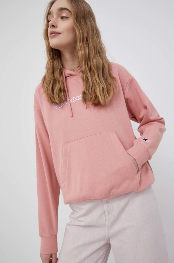 Champion bluza 114919 femei, culoarea roz, cu imprimeu