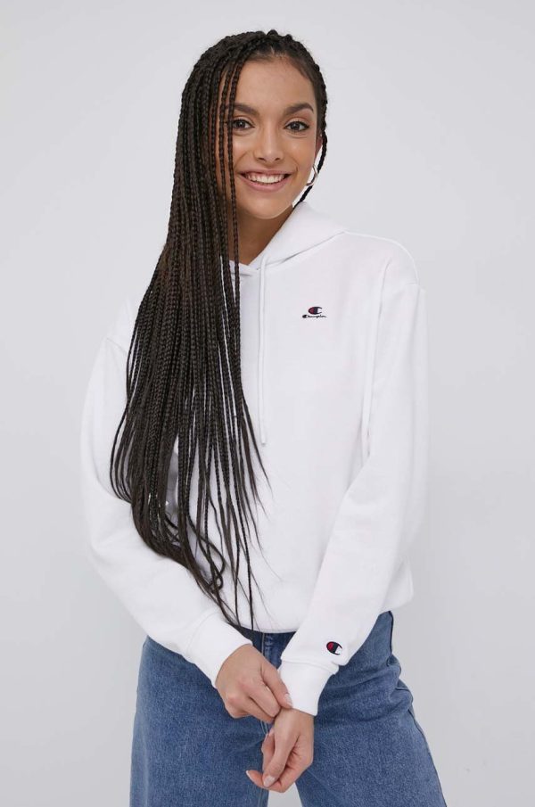 Champion bluza 114920 femei, culoarea alb, cu imprimeu