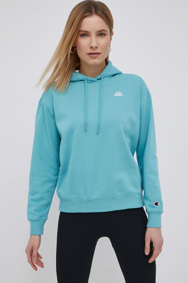Champion bluza 114920 femei, culoarea turcoaz, cu imprimeu
