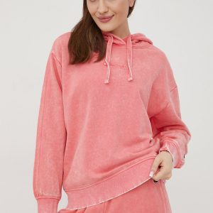 Champion bluza 114941 femei, culoarea roz, neted