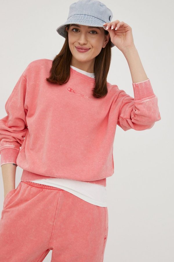 SS22-BLD19U_38X_F1.jpg Champion bluza 114942 femei, culoarea roz, cu imprimeu