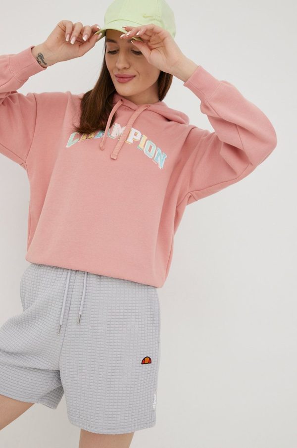 Champion bluza 114962 femei, culoarea roz, cu imprimeu