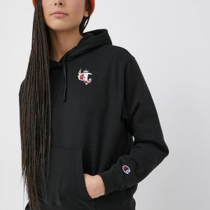 SS22-BLD1A0_99X_F1.jpg Champion bluza 115038 femei, culoarea negru, neted