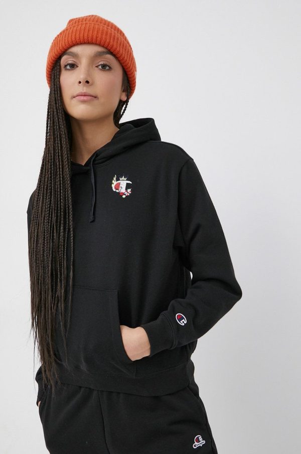 SS22-BLD1A0_99X_F1.jpg Champion bluza 115038 femei, culoarea negru, neted