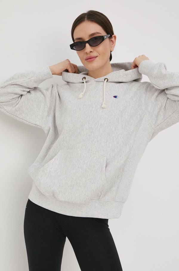 Champion bluza 115095 femei, culoarea gri, melanj