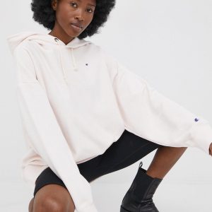 Champion bluza 115152 femei, culoarea roz, neted