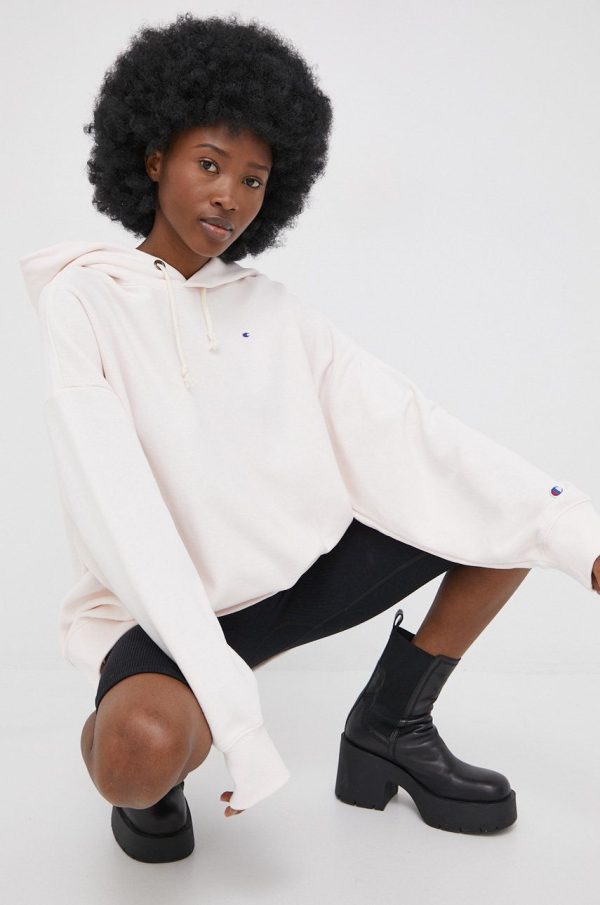 Champion bluza 115152 femei, culoarea roz, neted